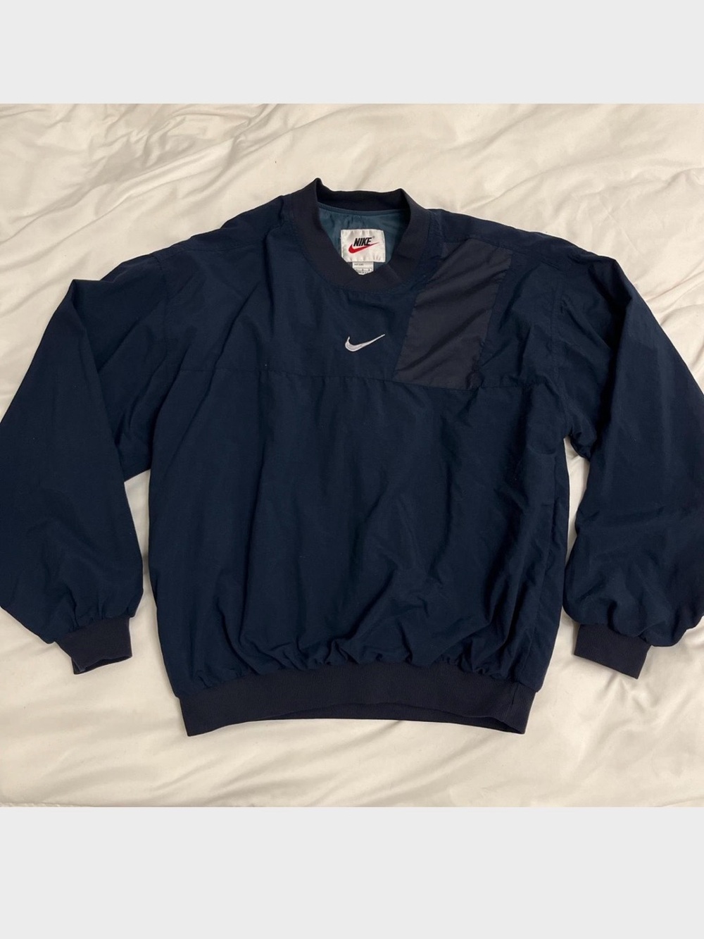 Vintage Nike Navy Swoosh 90s Pullover Windbreaker
